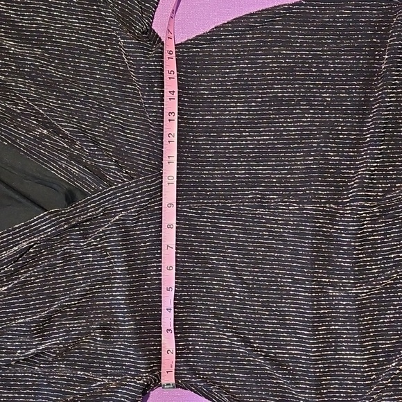 ✨️NWT~Beautiful Marina Dresses Black/Gold Metallic Maxi Dress Size 10 - Picture 14 of 16